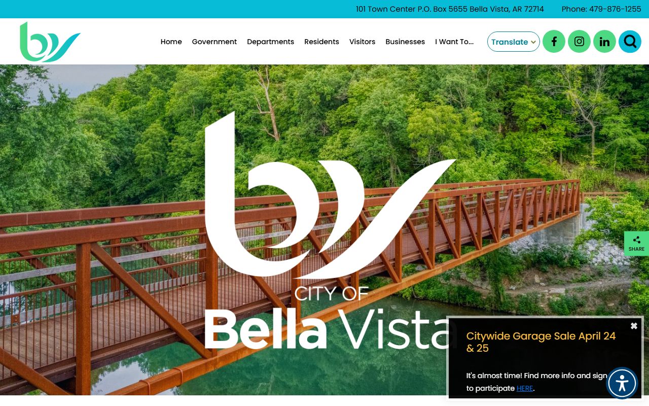 Bella Vista 24 hour booking city website police page