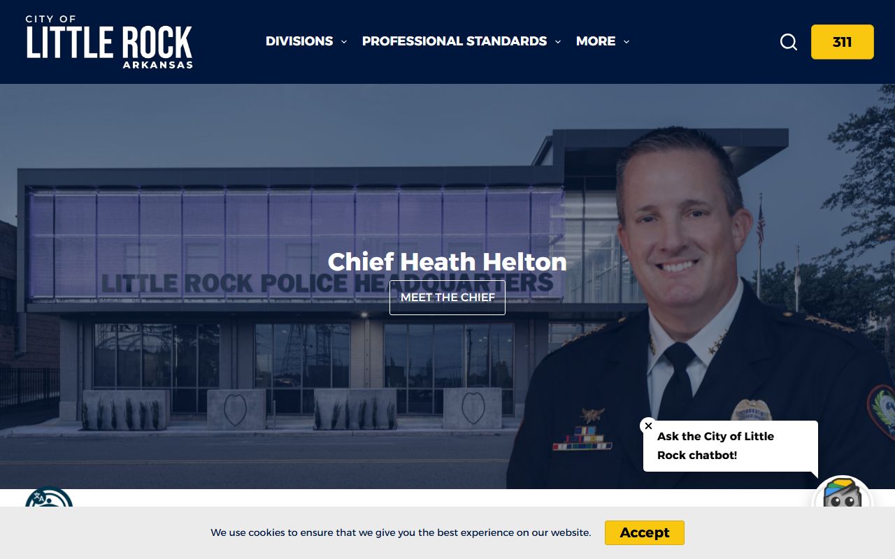 Little Rock 24 hour booking police department home page