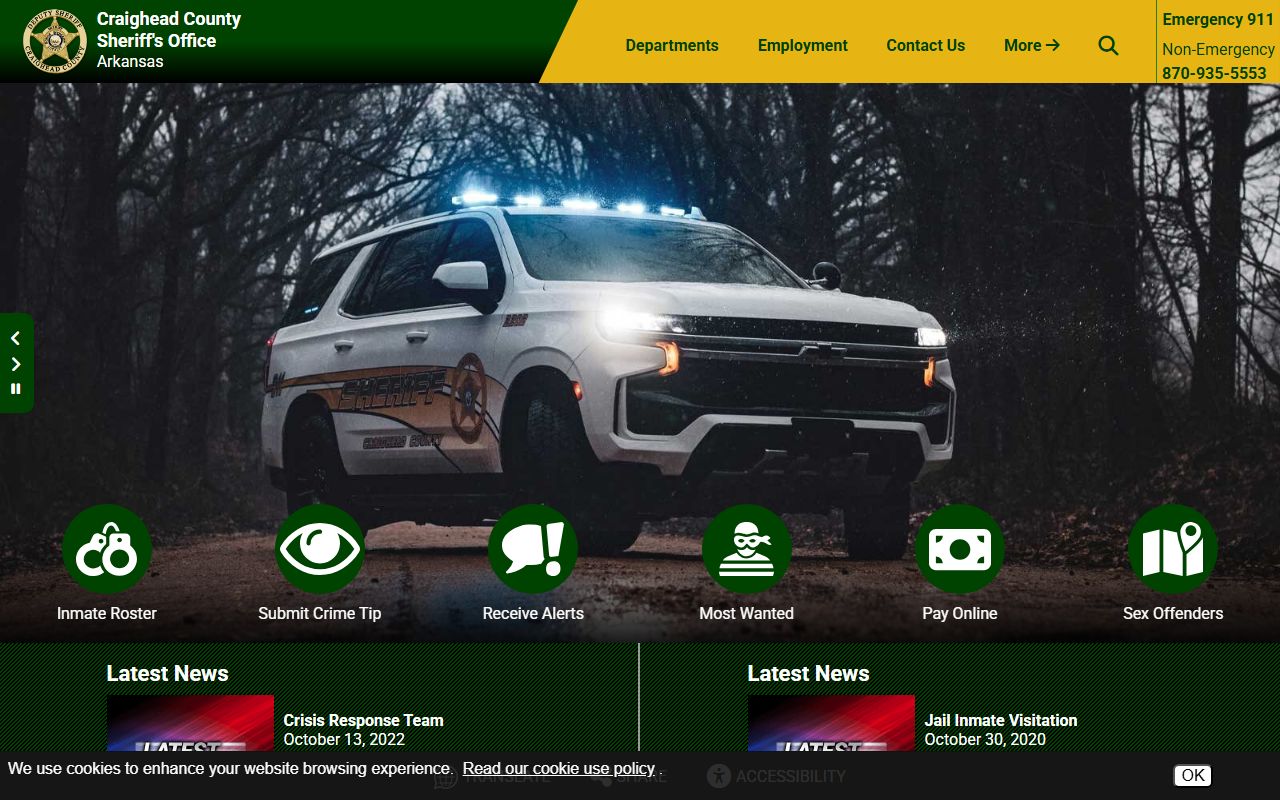 Craighead County 24 hour booking sheriff office website